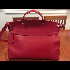 Furla large red Piper bag